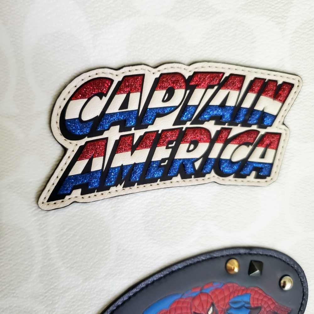 COACH X MARVEL Patches Tote Chalk White - Picture 8 of 12